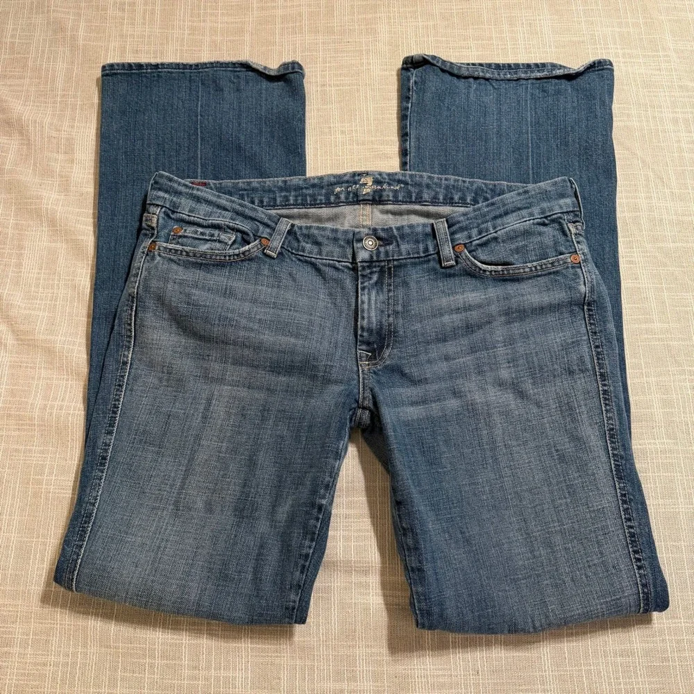7 For All Mankind A Pocket Bootcut Jeans Medium Wash Blue Size 33 U130055U-055U